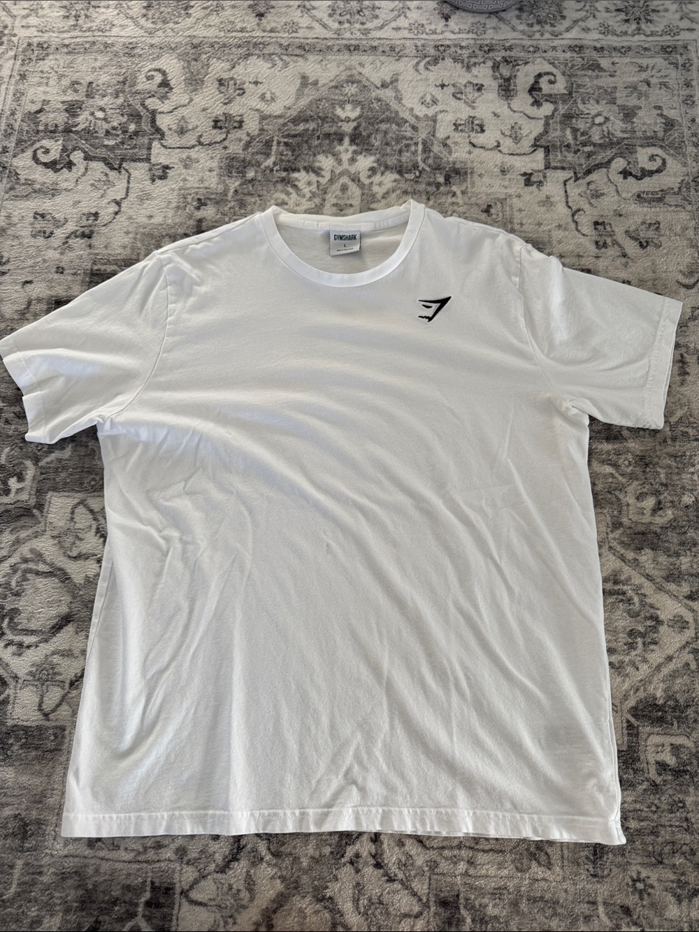 Gymshark White Crew Neck Logo Tee